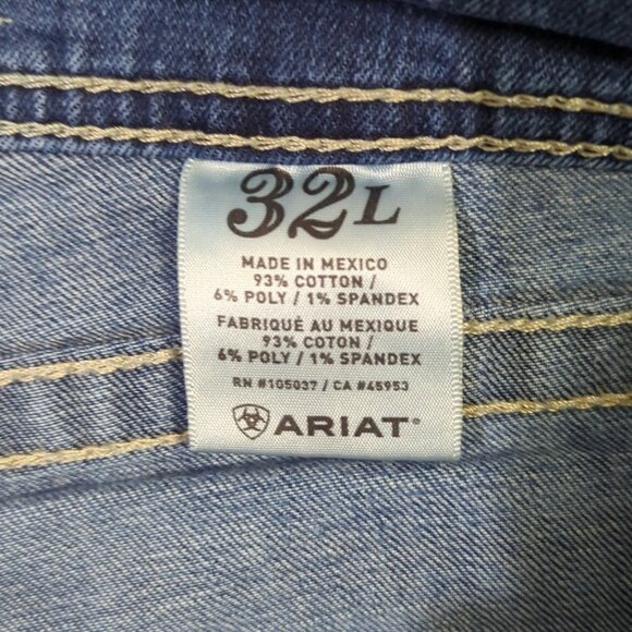 Ariat Jeans Women's 32L Blue Ruby Boot Cut Western Denim Cowgirl Rodeo Hemmed - Picture 14 of 16